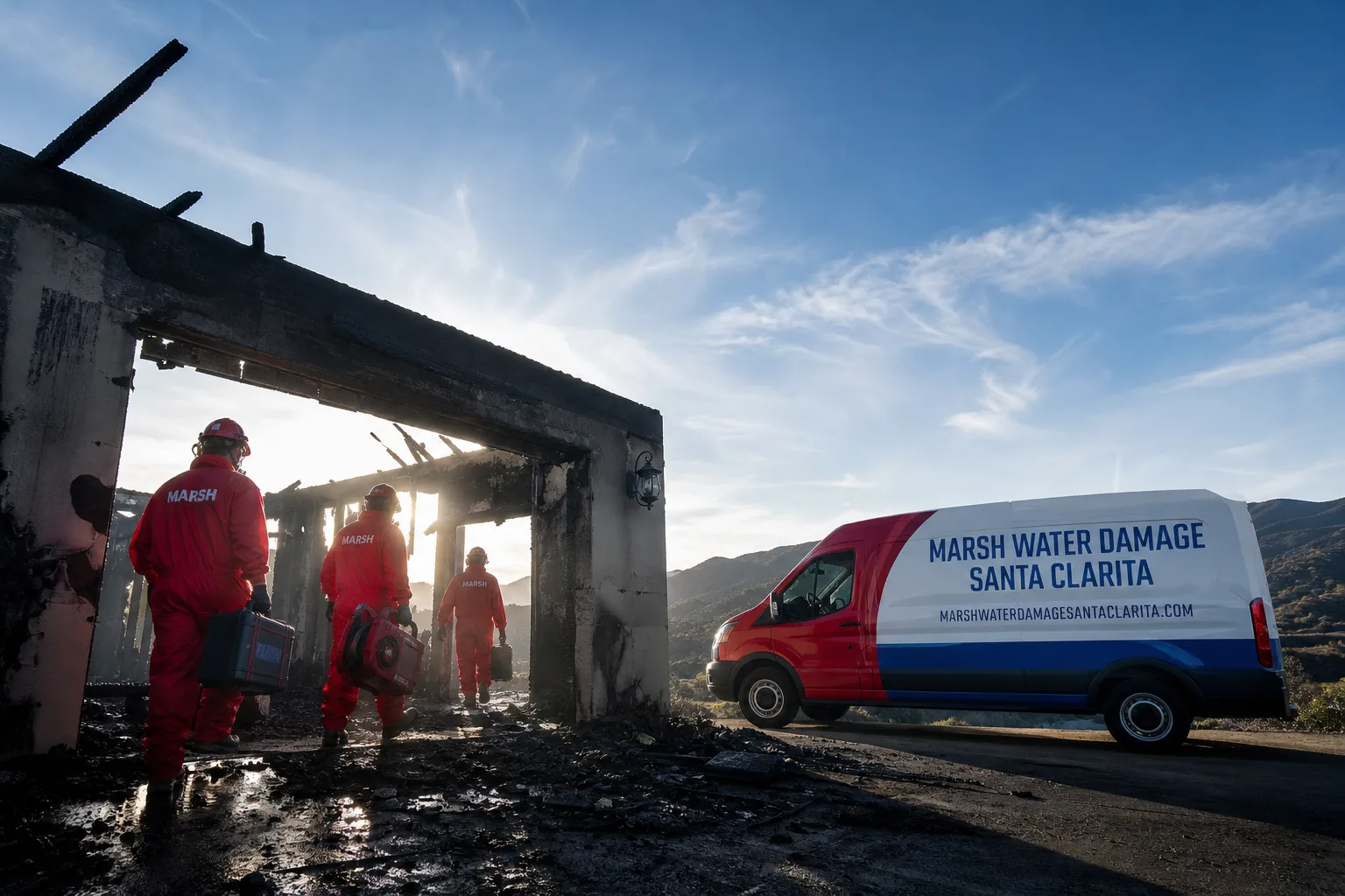 Marsh Water Damage Santa Clarita damage restoration team